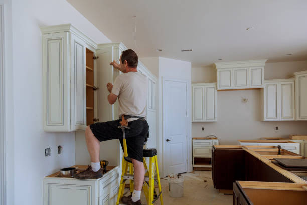 Kitchen island installation in Dresher by JMT Kitchen Cabinet